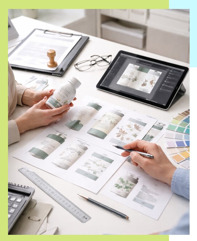 Профессиональная разработка дизайна и текста этикетки продукции в Саратове