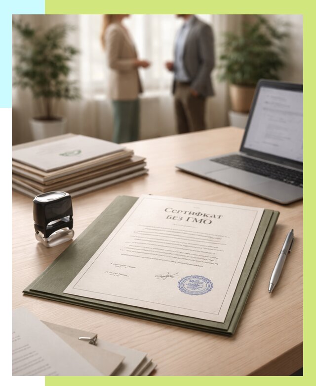 Сертификат без ГМО в Саратове от 7675 р. оформить срочно Алешин-Срт